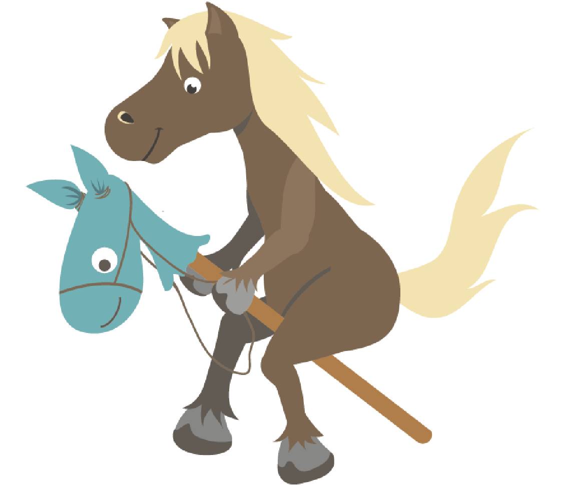 petsXL Sunny auf Steckenpferd